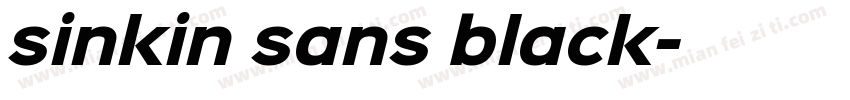 sinkin sans black字体转换